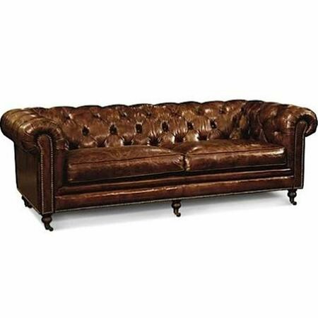 MOES HOME COLLECTION Birmingham Sofa, Brown - 30 x 89 x 38 in. PK-1007-20